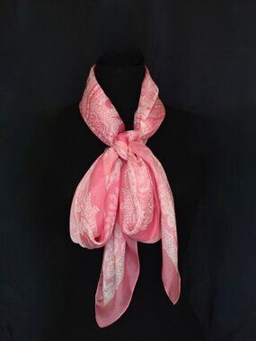 Liberty Of London 52" Square Diaphanous Silk Souvenir Scarf In Original Box